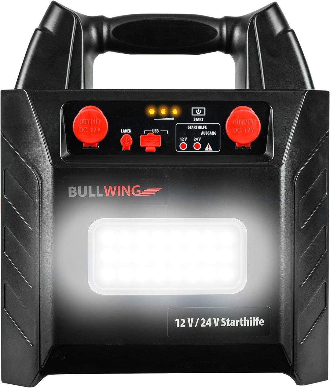 Bullwing Starthilfe Powerbank 24V LKW 900A Auto 12V