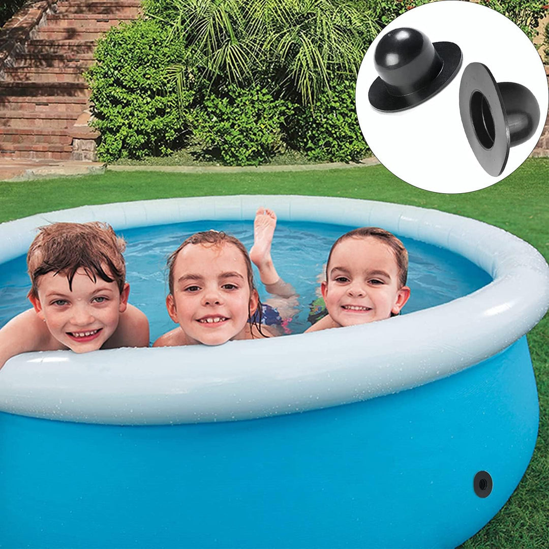 MEISO 10 Stück Intex Pool-Stöpsel für Pool-Filterpumpe, kompatibel mit Intex Pool (schwarz)