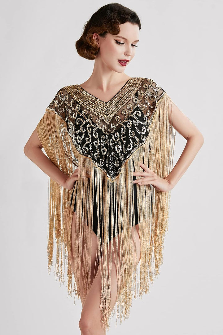BABEYOND 1920s Retro Schal Damen Umschlagtücher für Abendkleid Hochzeit Party Braut Schal Gatsby Kos