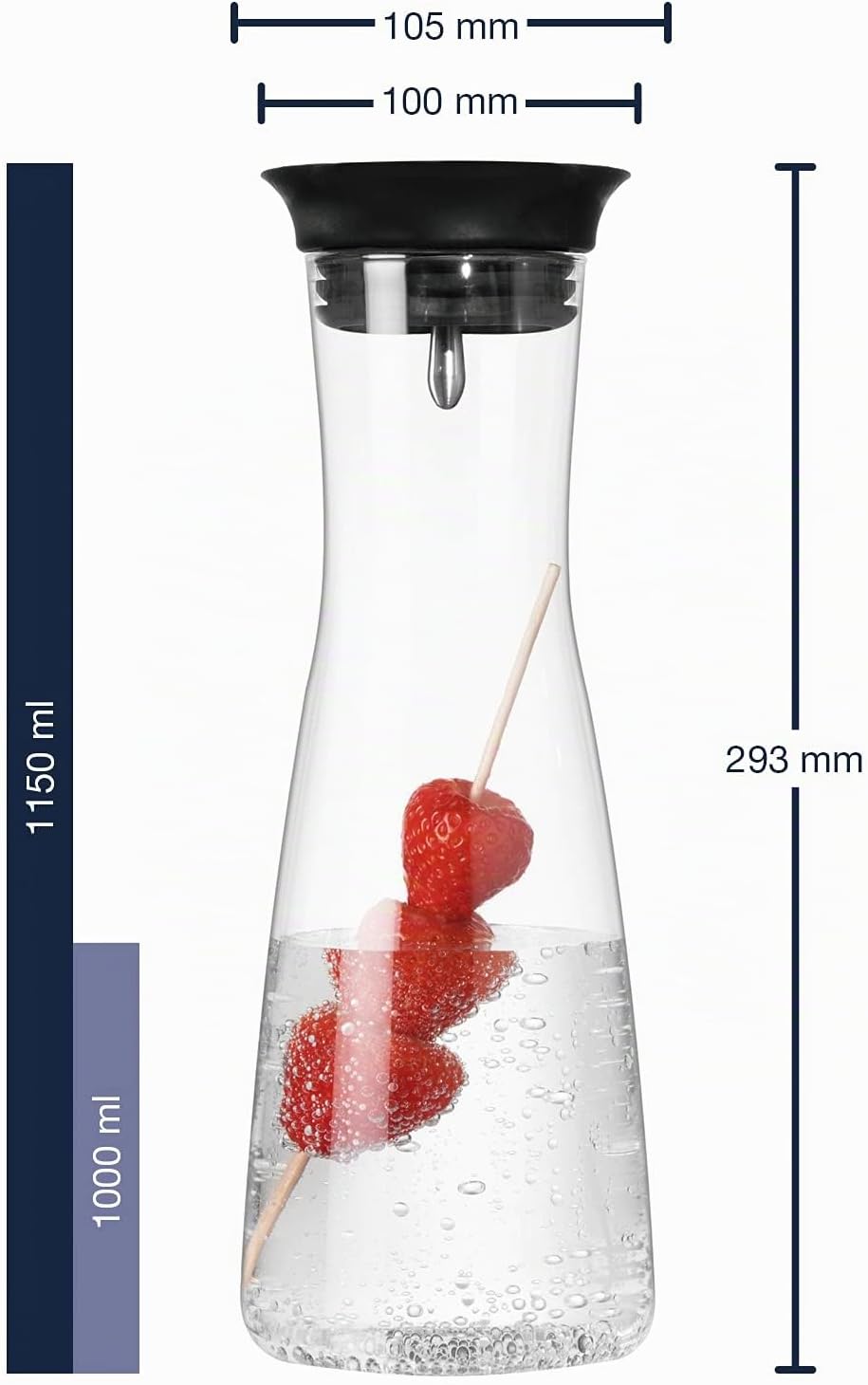LEONARDO HOME 018775 CIAO Wasserkaraffe 1000 ml, Glas