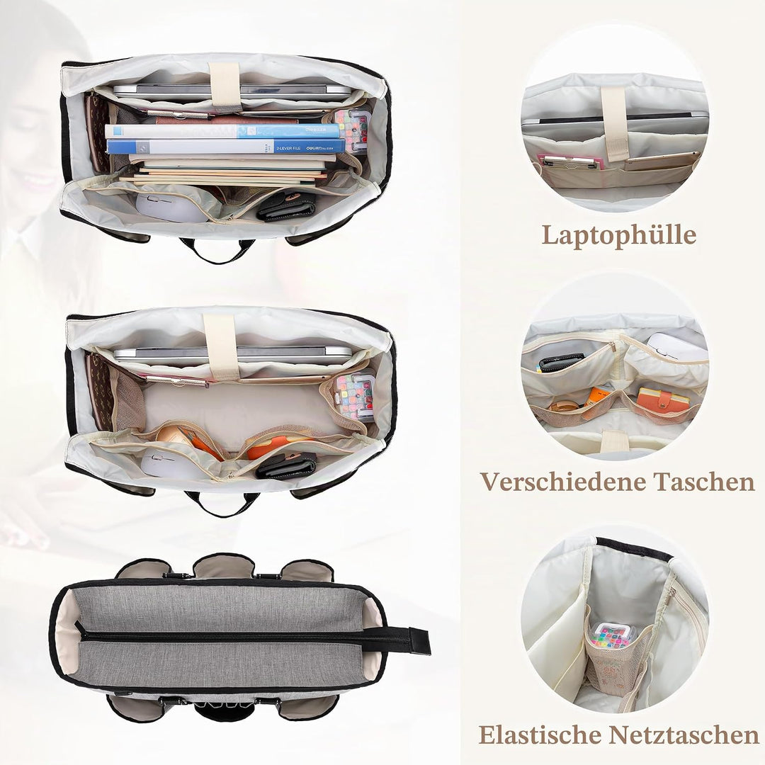 Damero Lehrertasche, Lehrer Arbeitstasche mit gepolstertem Laptopfach, Lehrer Utility Tasche mit meh