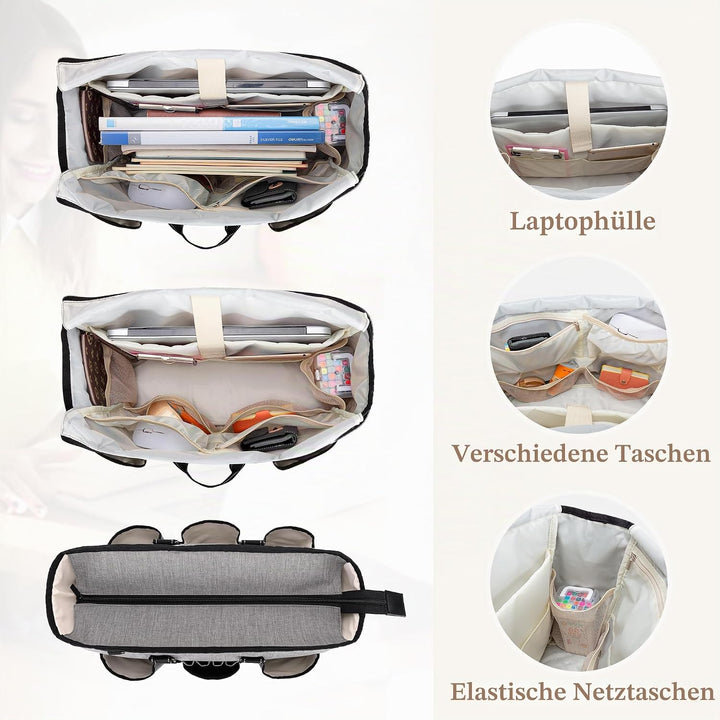 Damero Lehrertasche, Lehrer Arbeitstasche mit gepolstertem Laptopfach, Lehrer Utility Tasche mit meh