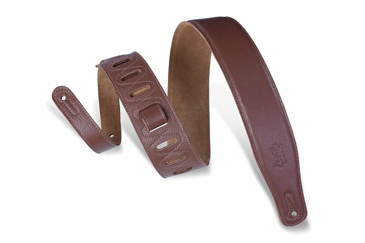 Levy's Leathers M26gf-brn Gurt mit Oberseite aus Garment Leder, 2.5 inch - Braun, Braun