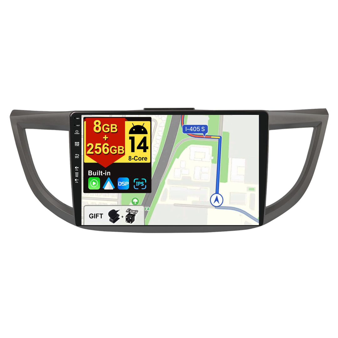 Android 15 -[8G+256G, 8-Core]- Autoradio für Honda CRV (2012-2016) - Kabellos CarPlay/Android Auto -