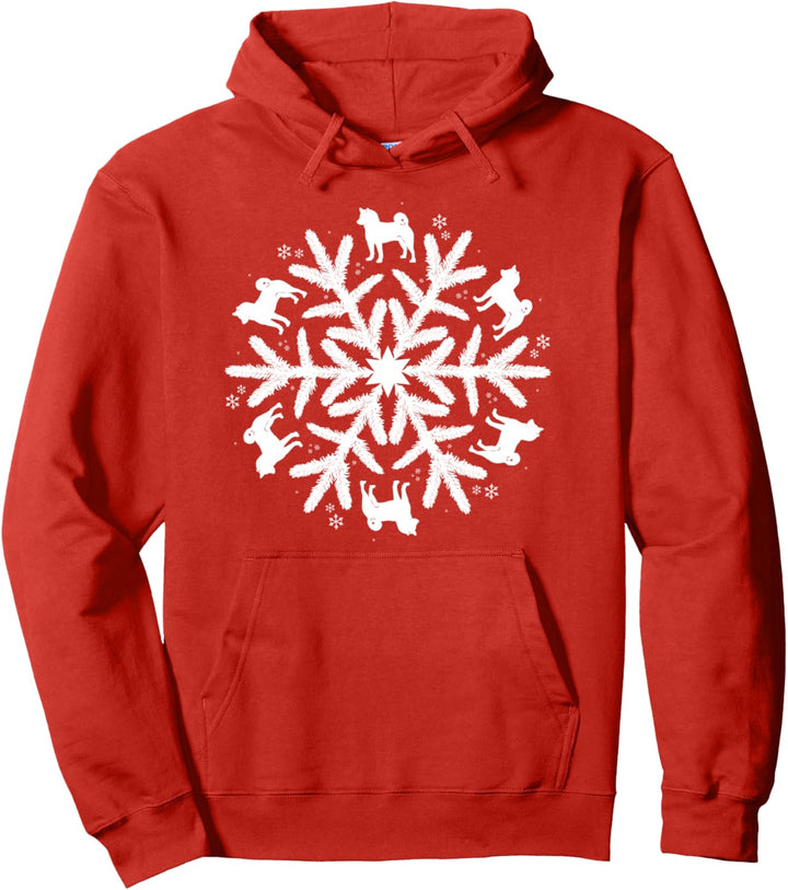 Weihnachten Shiba Inu Schneeflocke Shiba Pullover Hoodie