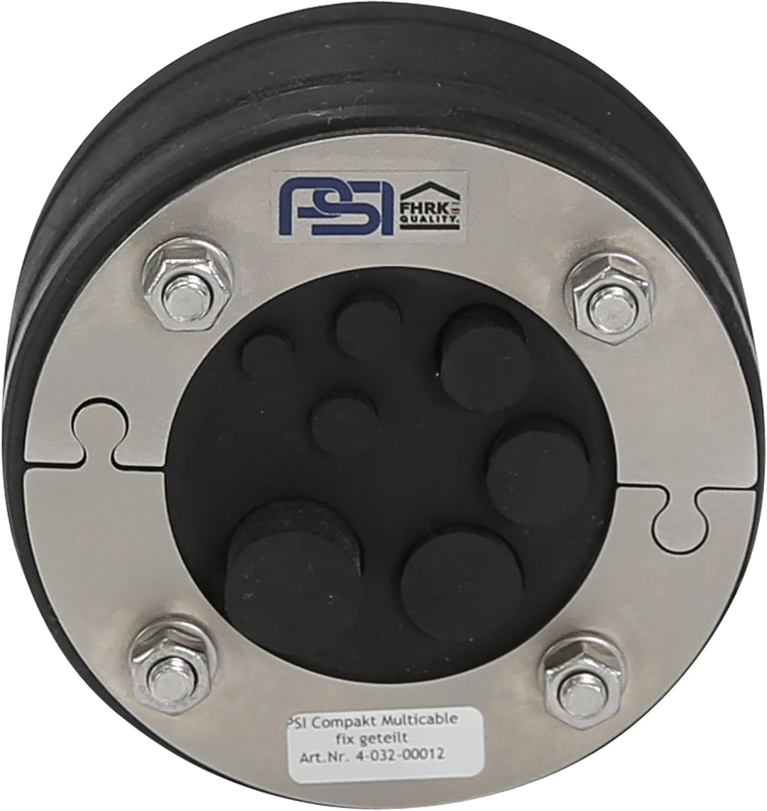 PSI Ringraumdichtung DN 100 mm Multicable ; Mehrfach-Kabeldurchführung für 7 Kabel/Rohre 8/2x10/12/1