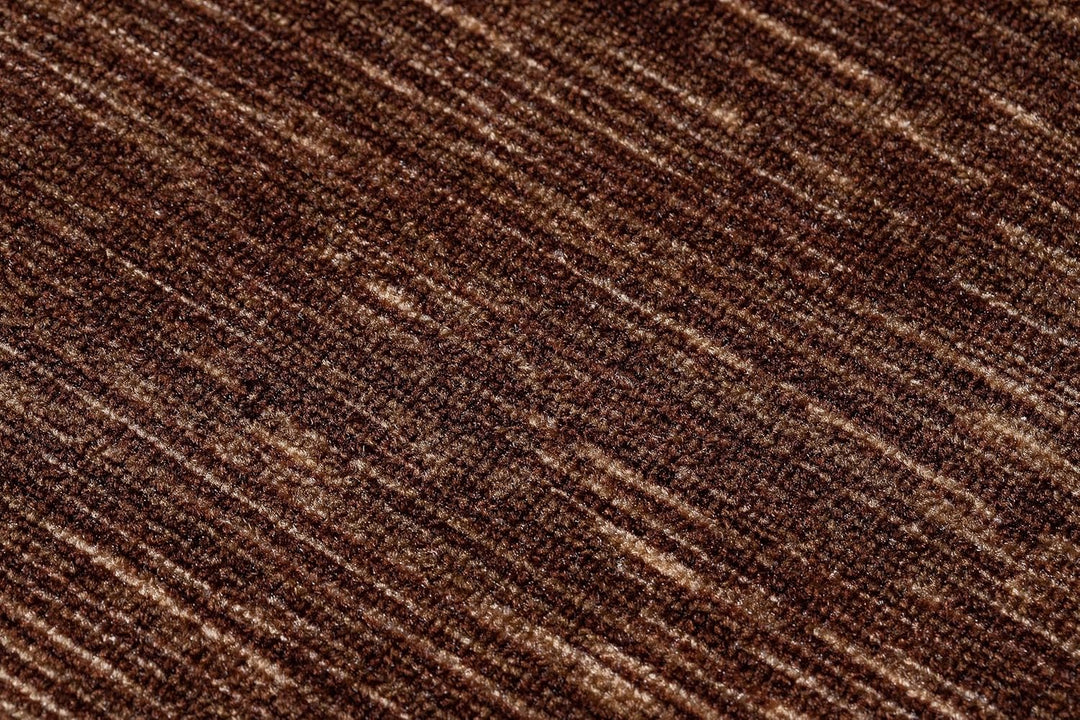 rugsx Antirutsch Teppichläufer Adagio braun - moderner Kurzflor für Küche, Flur & Wohnzimmer, Meterw
