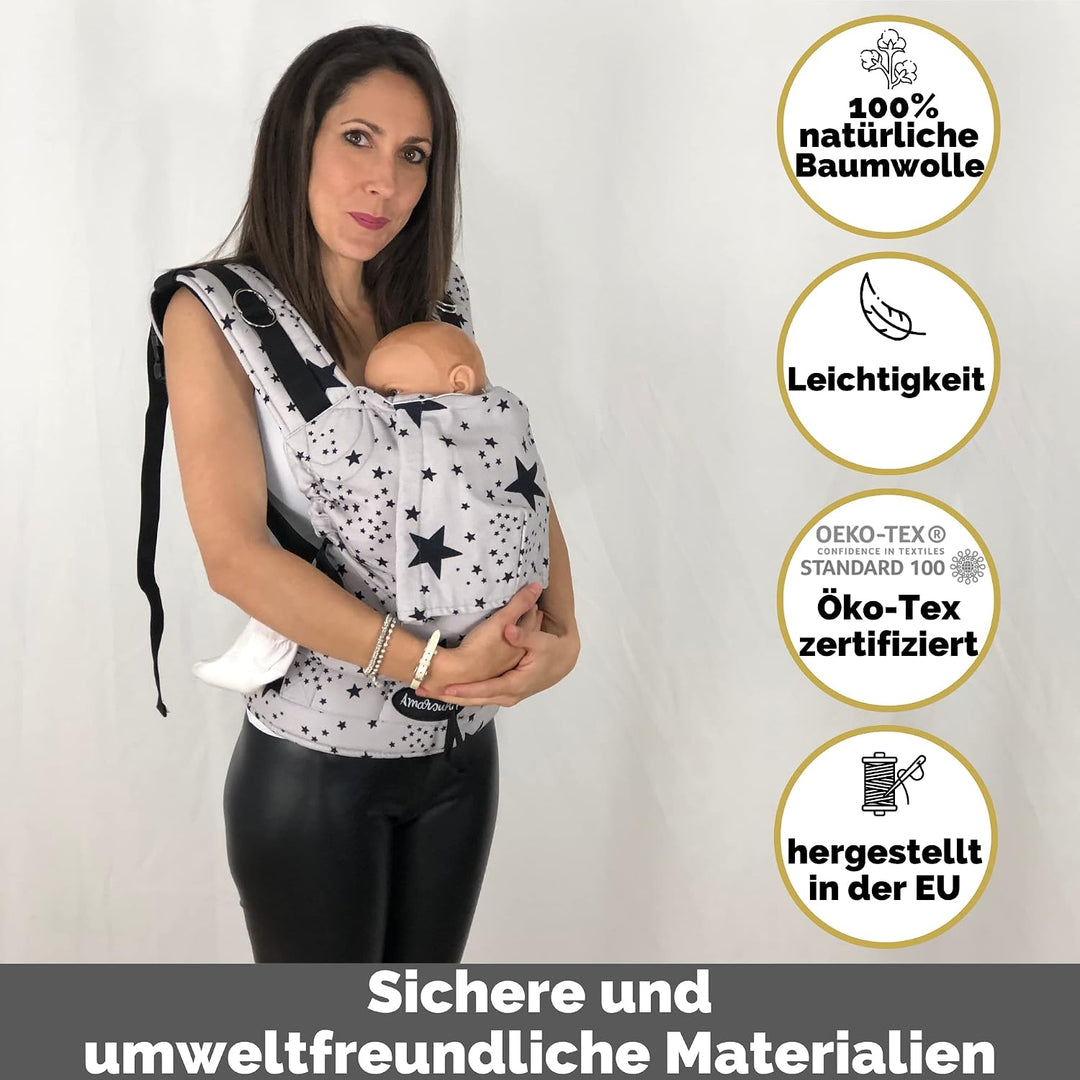 Amarsupiel - Babytrage Ergonomisch Von 4 bis 6 Monaten bis 3 oder 4 Jahre - Bequem und Einfach Anzup