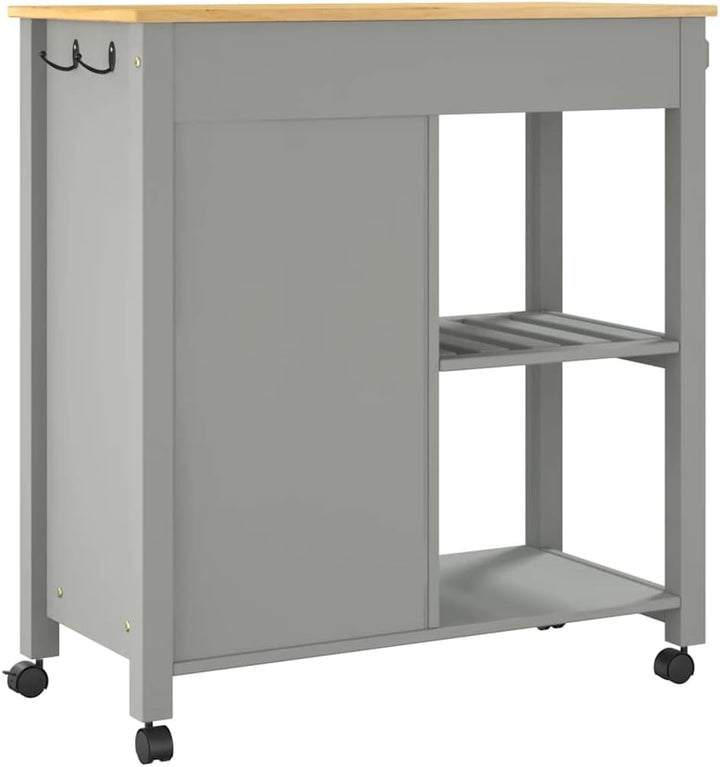 vidaXL Küchenwagen, Servierwagen mit viel Stauraum, Beistellwagen für Küche Wohnzimmer Badezimmer, T