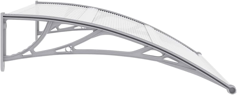 vidaXL Türvordach Haustürdach Haustür Überdachung Türdach Pultvordach Vordach Haustürvordach Grau Tr