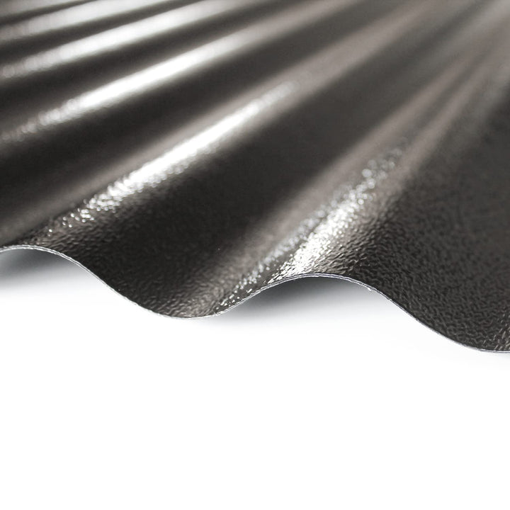 Wellplatten schwarz | 90 x 120 cm | Polycarbonat | Sinus 76/18 | 1mm Stärke (5 Stück)