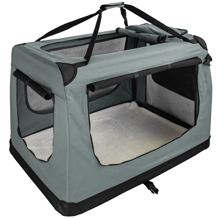 Faltbare Hundebox XXL - 90 x 60 x 65 cm Transporttasche Transportbox Auto Katze Hunde Kaninchen Dunk