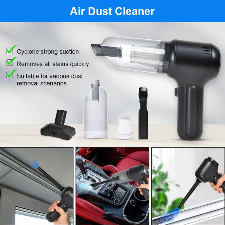 URAQT Handstaubsauger Auto Handheld Kabelloser,3 in 1 Handstaubsauger Akku Hand Stark 150000rpm Mini
