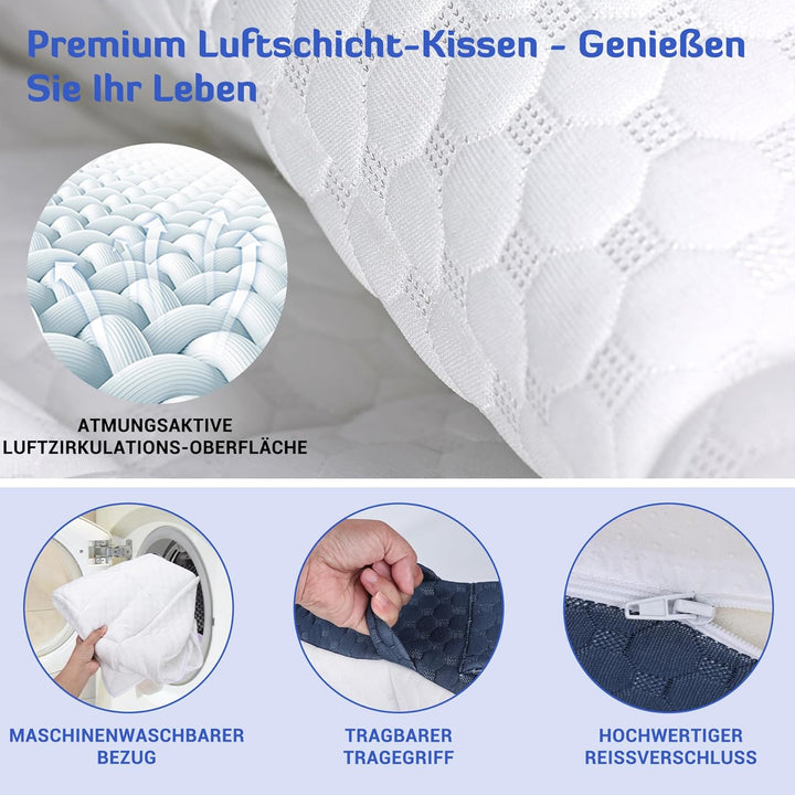 INFANZIA Vielseitig Keilkissen für Bett und Sofa-Memory Schaum Lesekissen-Ergonomischer Bettkeil für