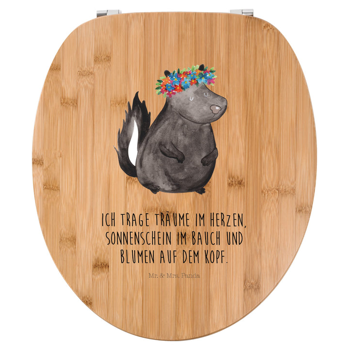Mr. & Mrs. Panda Motiv WC Sitz Stinktier Blumenmaedchen - Geschenk, Stinki, Klobrille, Toilette, WC-