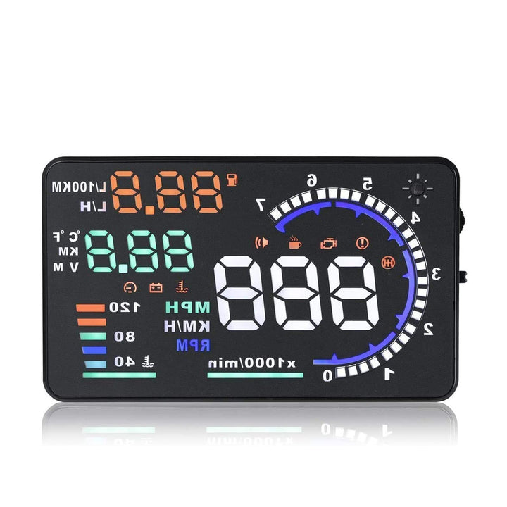Geloo Auto HUD Head Up Display A8 5,5 Zoll OBD2 Digital HUD Geschwindigkeitsmesser über Geschwindigk