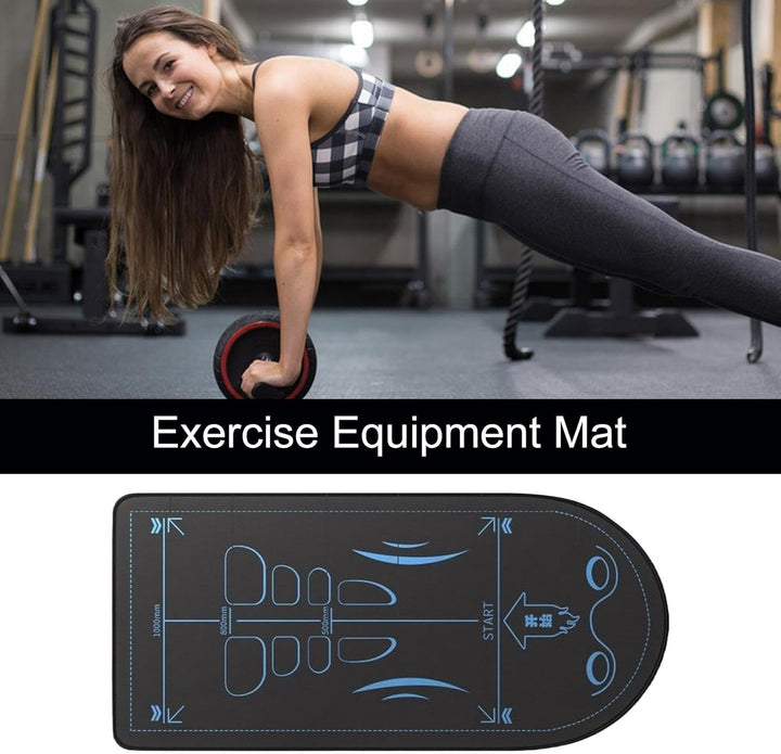 Bauchroller, Matte, rutschfeste Trainingsmatte, Bauchmuskel-Matte, 7 mm dicke Bodenplatte, Schalldäm