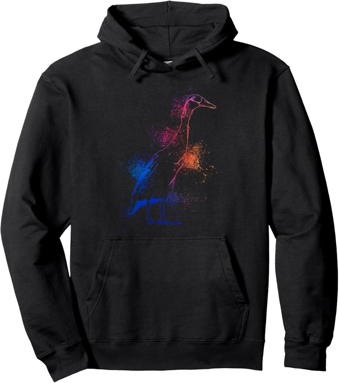 Farbenfrohe Laufente Pullover Hoodie