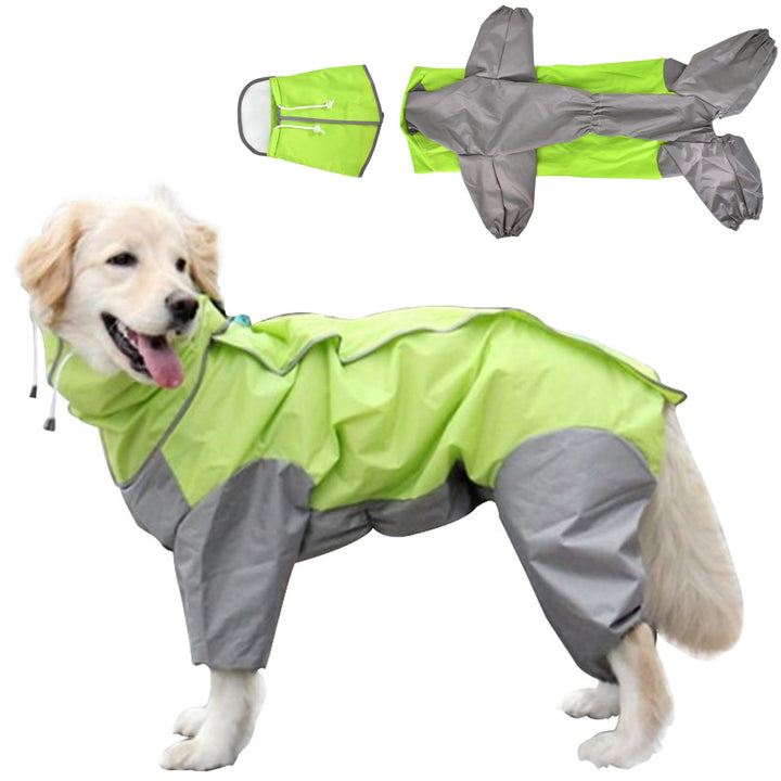 Regenmantel für Hunde,Hunderegenmantel,Wasserdichter Hundemantel mit Kapuze,Leichte Regenjacke Hund