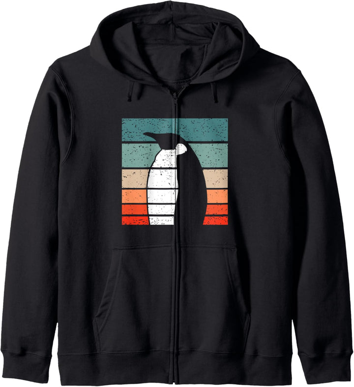 Pinguin Retro Style Vintage Kapuzenjacke