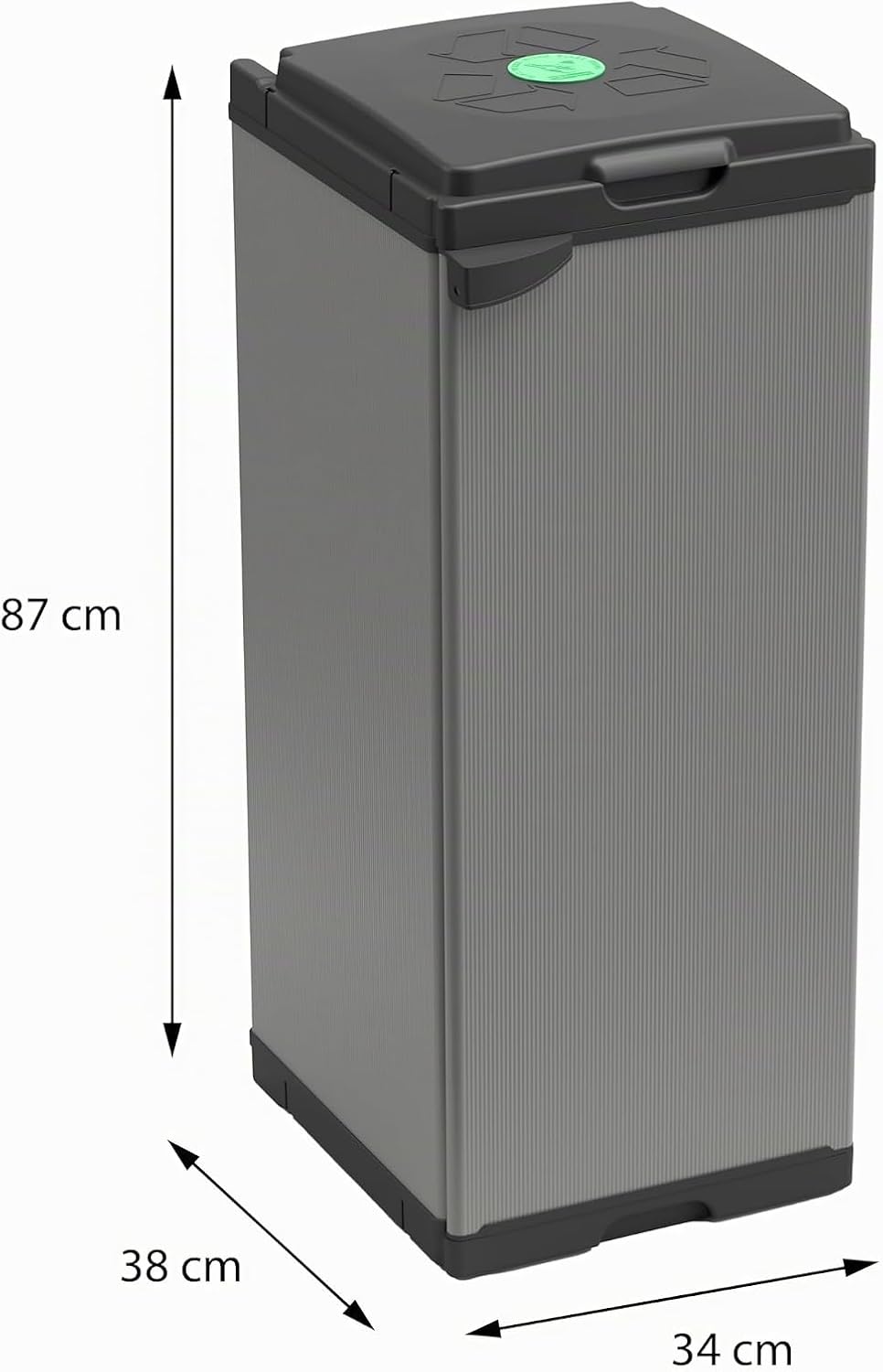 Adventa: Schrank für Mülltrennung aus Kunststoff, einfach zu montieren, modulares System, geeignet f