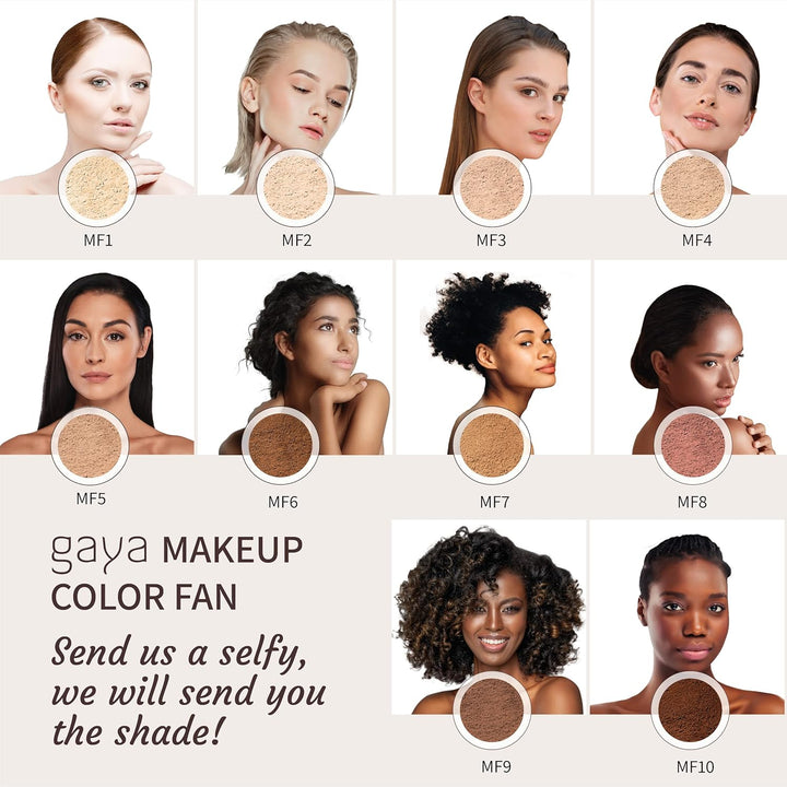 Veganes Mineralpuder – Fixierendes Make-up-Pulver, 4-in-1, multifunktional, vollständige Abdeckung,