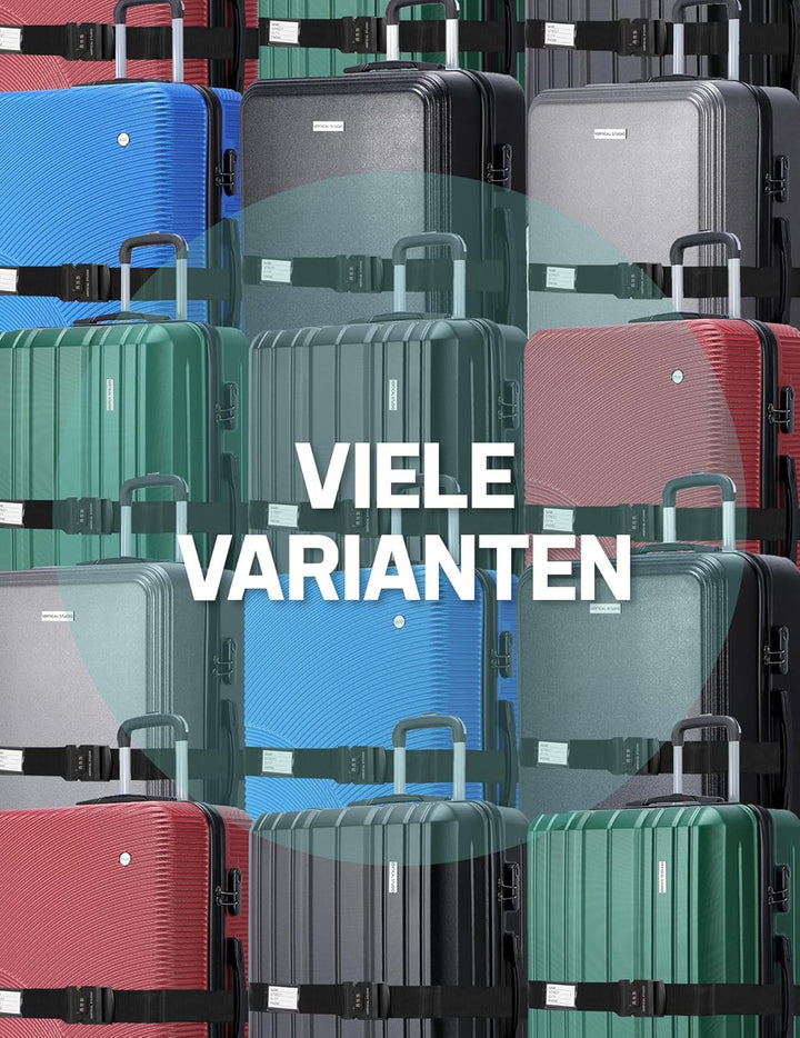 Koffer mit 28", 24" oder als Handgepäck mit 20", inkl. GRATIS Koffergurt. Hartschalenkoffer mit Roll