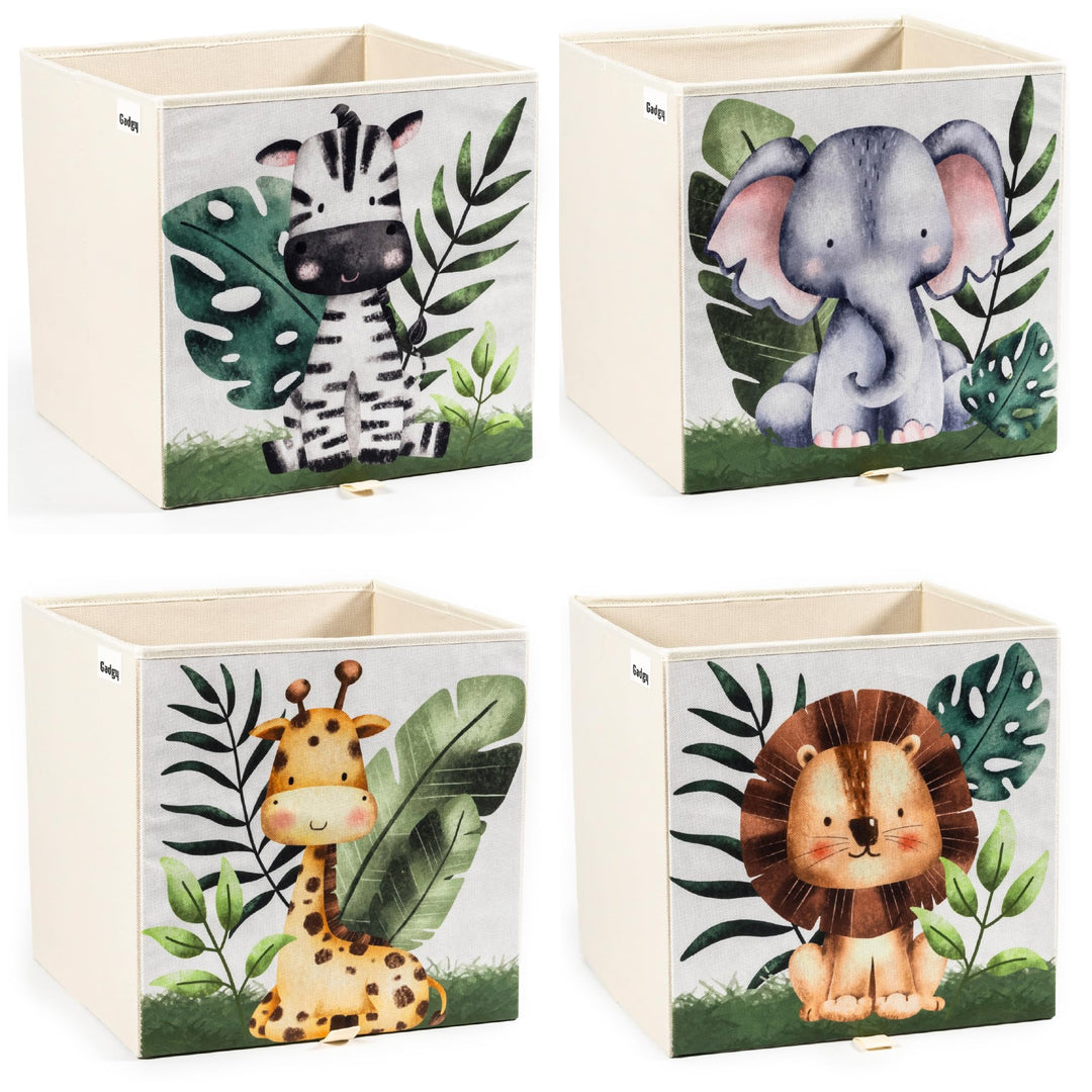 Gadgy Aufbewahrungsbox Kinder - Aufbewahrungsbox Kinderzimmer 4er Set - Kompatibel mit Kallax Boxen