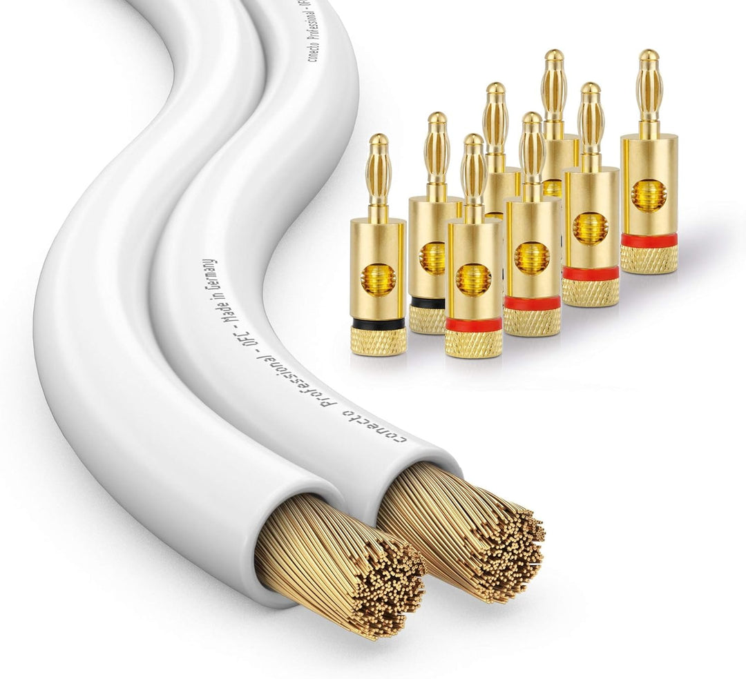 conecto CC50526 OFC Professional Audio Lautsprecherkabel, Querschnitt 2x1,50mm² (99,9% OFC Vollkupfe