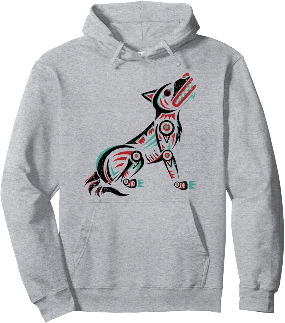 Indianerzeichen Wolf Astrologisches Zeichen Indian Zodiac Pullover Hoodie