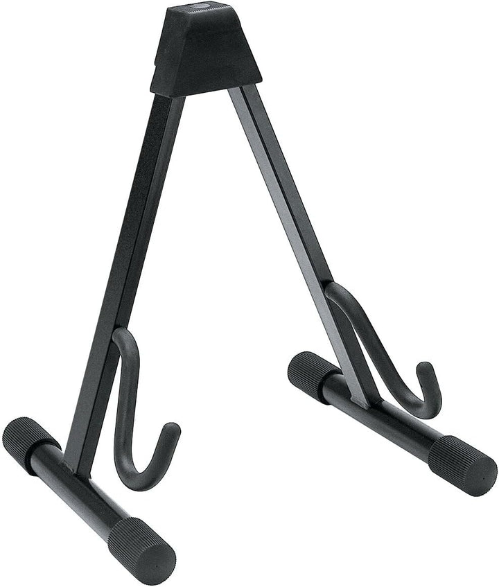 K&M 17540 E-Gitarrenständer Schwarz - 22 cm bis 35 cm Breite - niedriger Ständer für elektrische Git