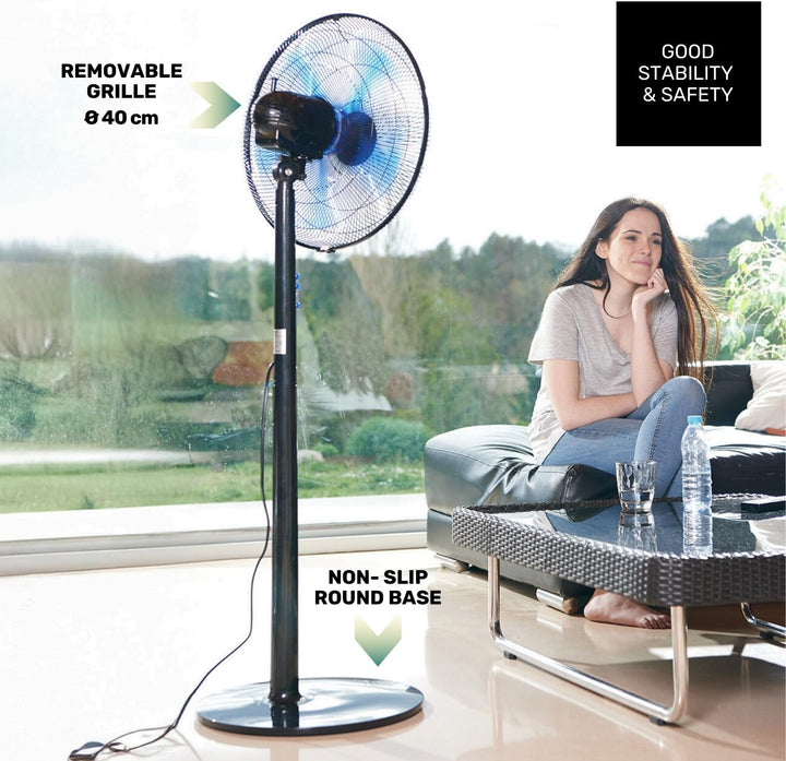 Taurus Boreal Elegance 16C Oszillierender Säulenventilator, Höhe 132 cm, automatisches Oszillationss