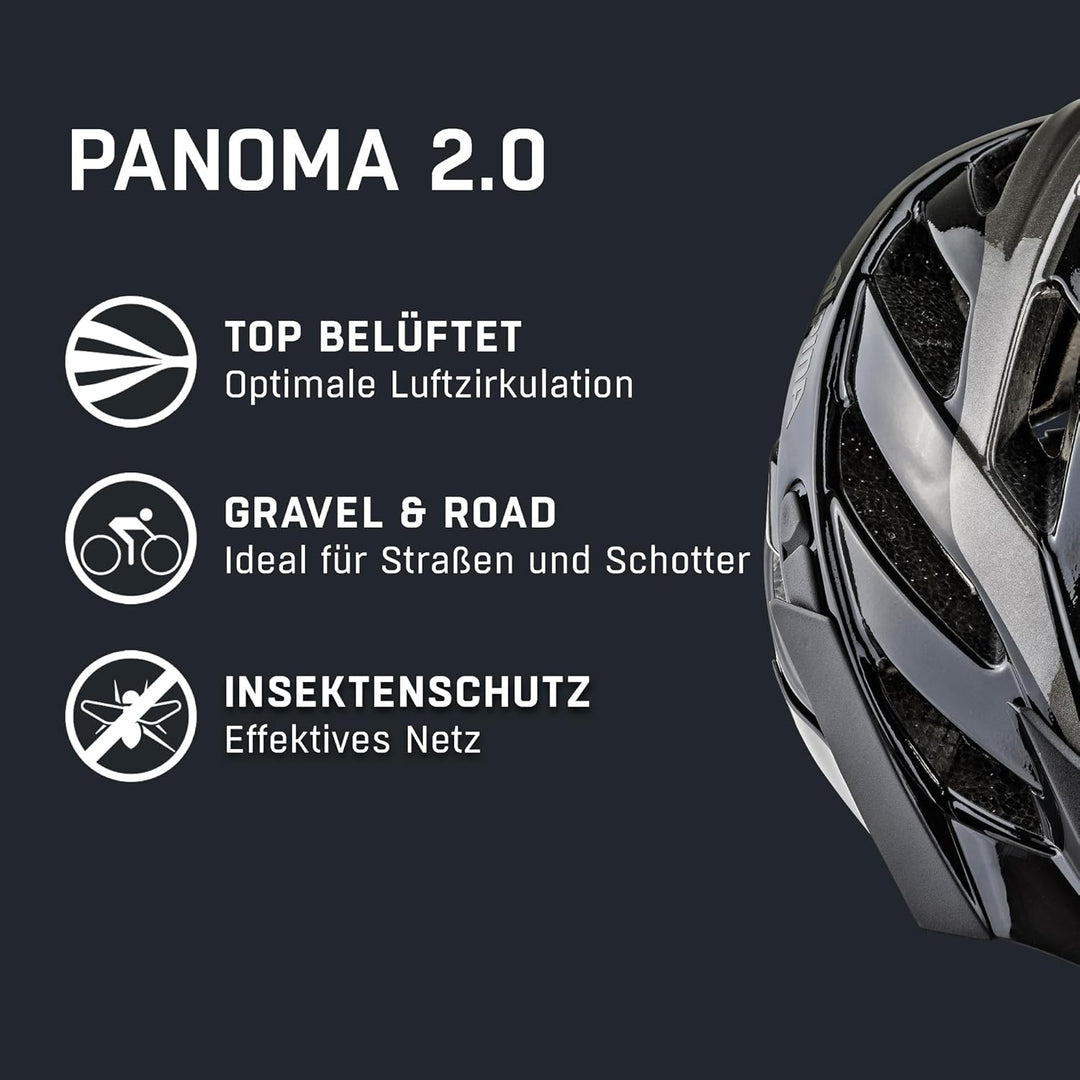 ALPINA PANOMA 2.0 L.E. - Reflektierender & Optimal Belüfteter Fahrradhelm Mit Fliegennetz & Nachrüst
