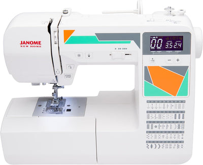 Janome MOD-30 Computerisierte Nähmaschine mit 30 integrierten Nähten, 3 EinSchritt-Knopflöchern, Fal