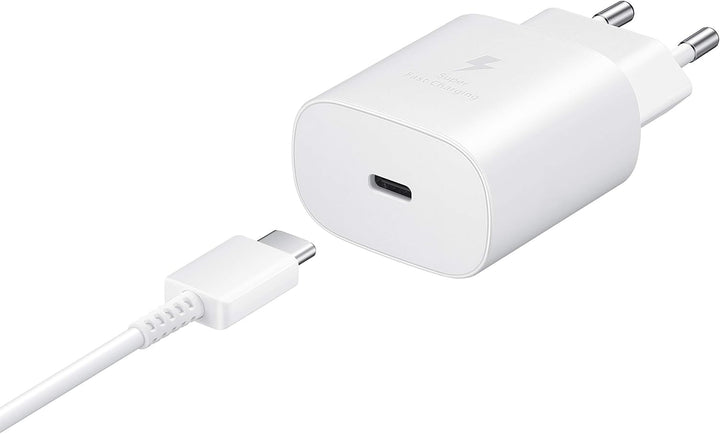 Samsung USB-C-Ladegerät, 25 W, ultraschnell, Adapter USB C auf USB, Schnellladegerät, Original-Ladeg