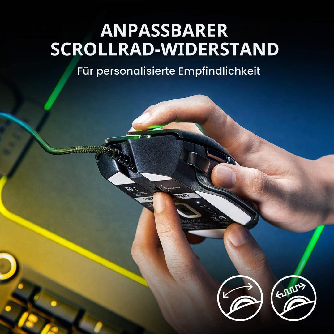 Razer Basilisk V2 - Kabelgebundene Gaming Maus mit 11 programmierbaren Tasten für PC/Mac (Optischer