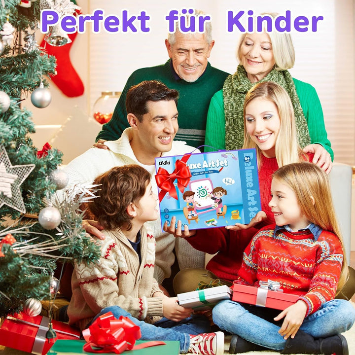 PENCCOR Premium Malset Deluxe – 208-teilig – Malkoffer für Kinder Anfänger Tolles-Buntstifte Set, Wa