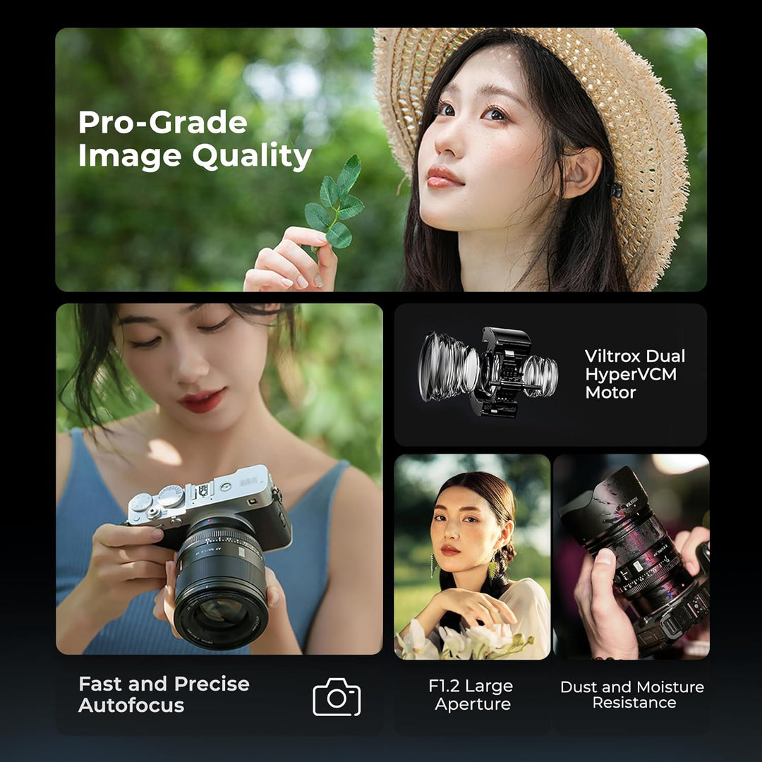 VILTROX AF 56 mm F1.2 Pro Kameraobjektiv APS-C Autofokus grosse Blende mit Blendenring (für Nikon Z)