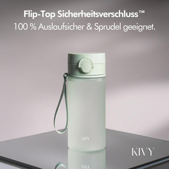 KIVY Trinkflasche 650ml [BPA FREI] Auslaufsicher &amp; Spülmaschinenfest - Wasserflasche für Kinder &amp; Er