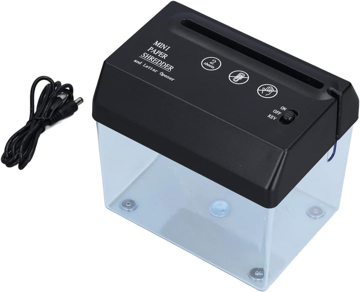 Aktenvernichter Klein, Papierschredder für 2 Blätter A6 Papier oder 1 Blatt A4 Klapppapier USB Elekt