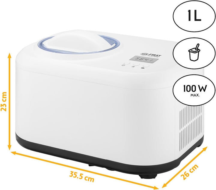 TZS First Austria Eismaschine & Joghurtbereiter | Ice Cream Maker selbstkühlend mit Kompressor und e