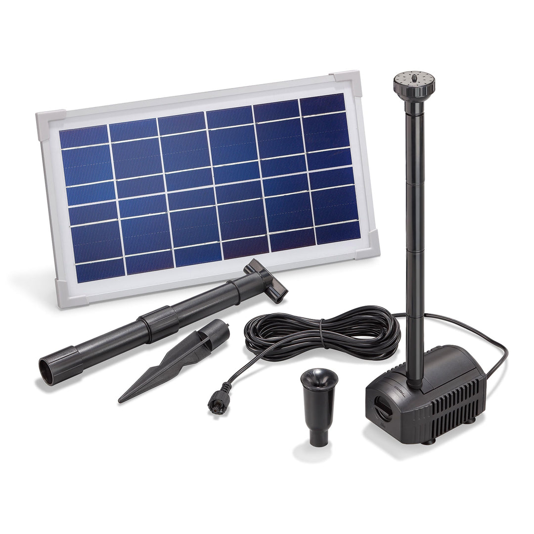 Solar Teichpumpe 8 Watt Solarmodul 380 l/h Förderleistung 70 cm Förderhöhe esotec Professional Produ