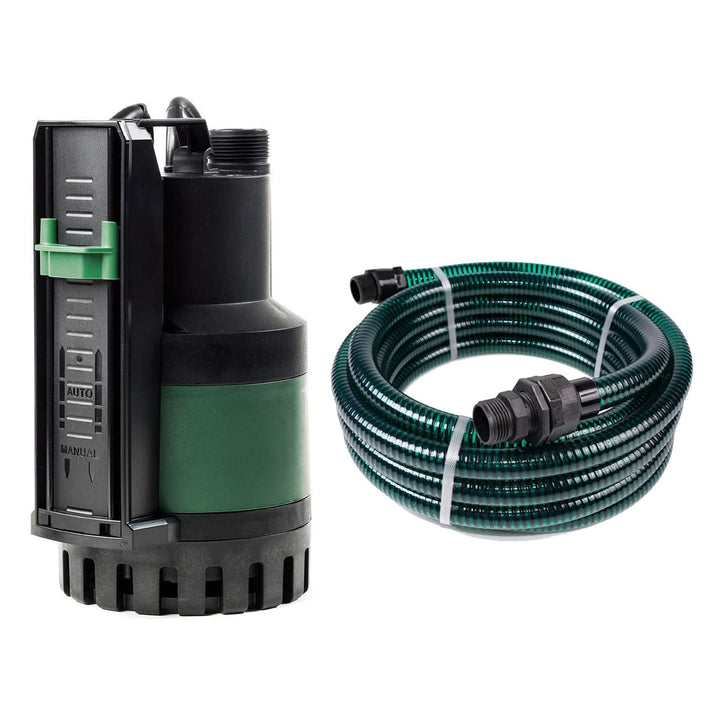 DAB Nova Up 300 M-AE mit Ablaufschlauch 7 Meter - Flachsauger-Tauchpumpe - 10.000 L/Std. - 380W - Fö
