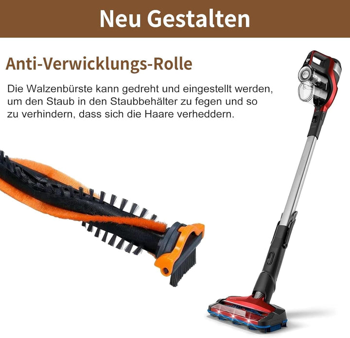2 Stück Ersatzbürste für Philips CP0667, Zubehör für Philips Speedpro Max 360° FC6 XC7/8, Rollendüse