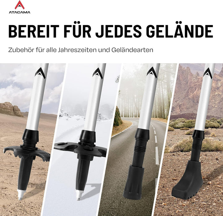 ATACAMA Nordic Walking Stöcke Damen und Herren Wanderstöcke Faltbar &amp; Wanderstöcke Teleskop aus Carb