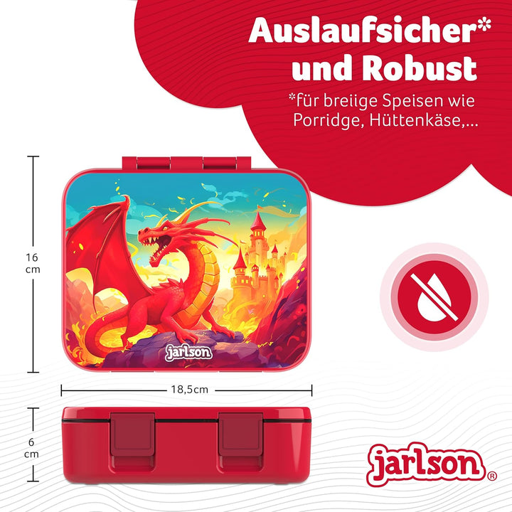 Jarlson® Brotdose Kinder mit Fächern MILI [AUSLAUFSICHER] - Bento Lunchbox für Schule, Kita & Kinder