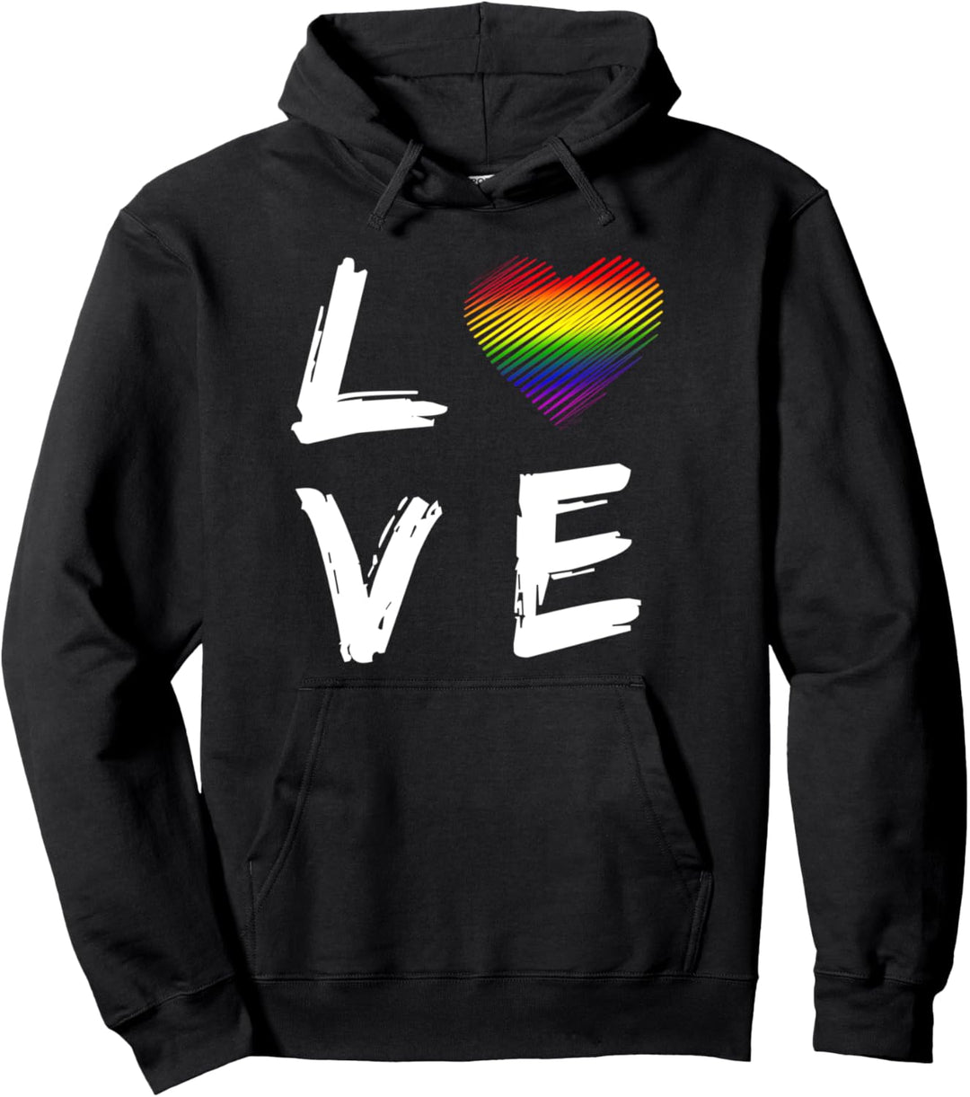 Love LGBT Regenbogen Geschenk für Lesben & Schwule Pullover Hoodie
