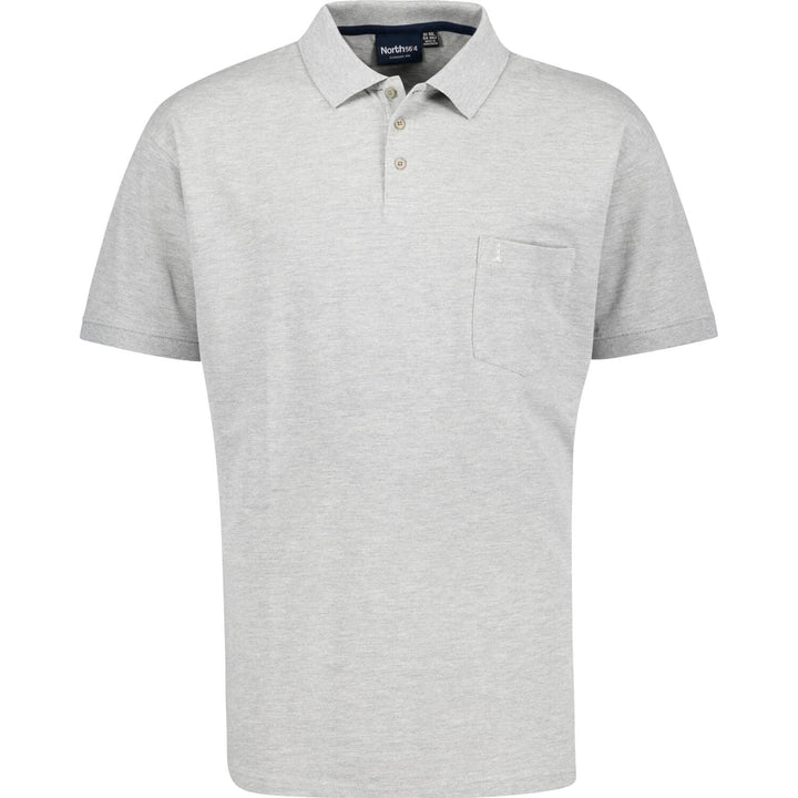 Allsize Pique Poloshirt in hellgrau von Greyes/North 56°4 für Herren Übergrössen 3XL - 8XL, Grösse:8