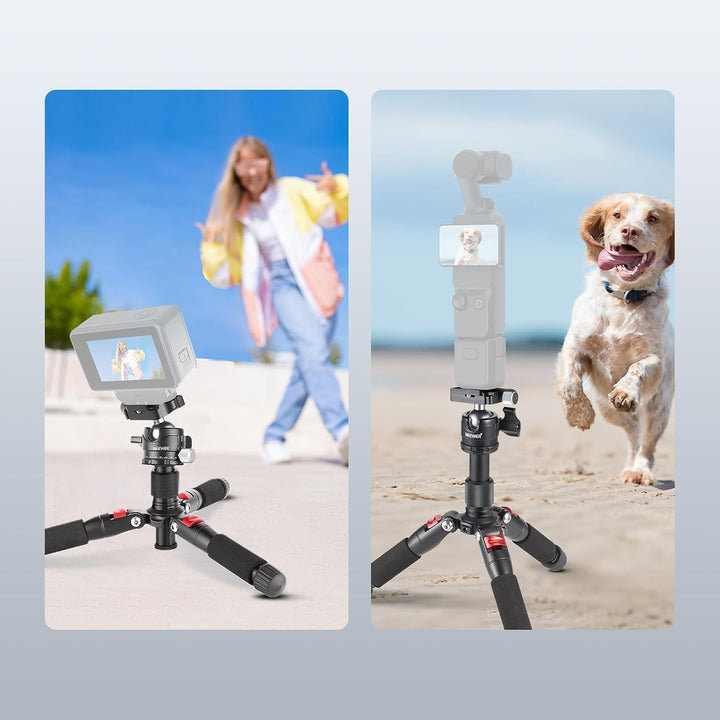 NEEWER Mini Stativ für Kamera mit 360°Kugelkopf Aluminiumlegierung 20"/ 50cm 1/4" Arca Type QR Plate