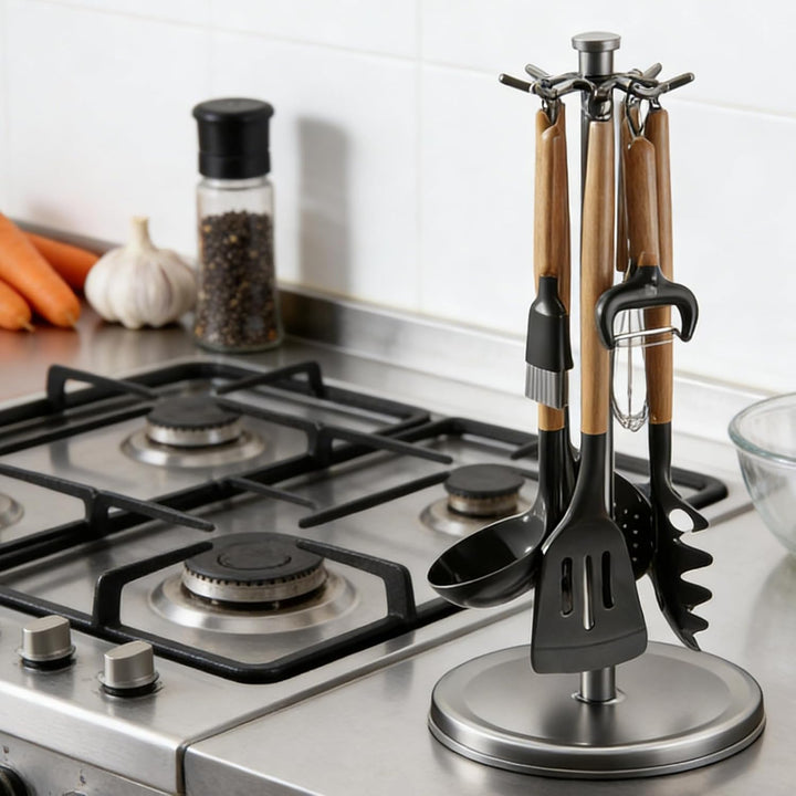 Generisch Drehbarer Utensilienhalter, Flexible Platzierung, 21,7 X 44,5cm, Grey, Organizer Für Kochu